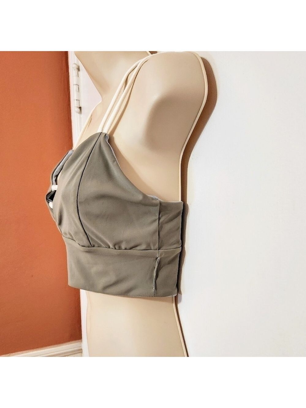 Briavia Reversible Strappy Bralette Top Green Blue M/L - Picture 4 of 10